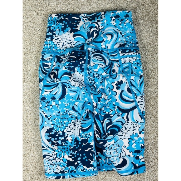 Lilly Pulitzer Luxletic South Beach High Rise Mermazing Biker Shorts XXS - Picture 6 of 8